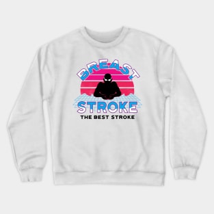 Retro Breaststroke Swim Fan 2 Retro Swim Team Crewneck Sweatshirt